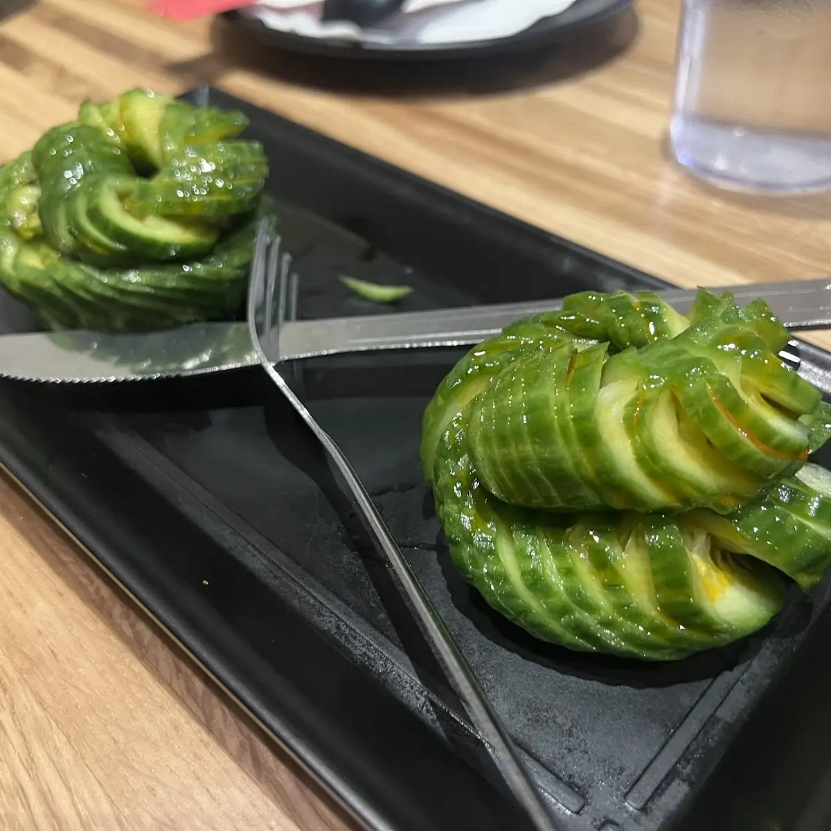 Sliced Cucumber Salad with Sauce