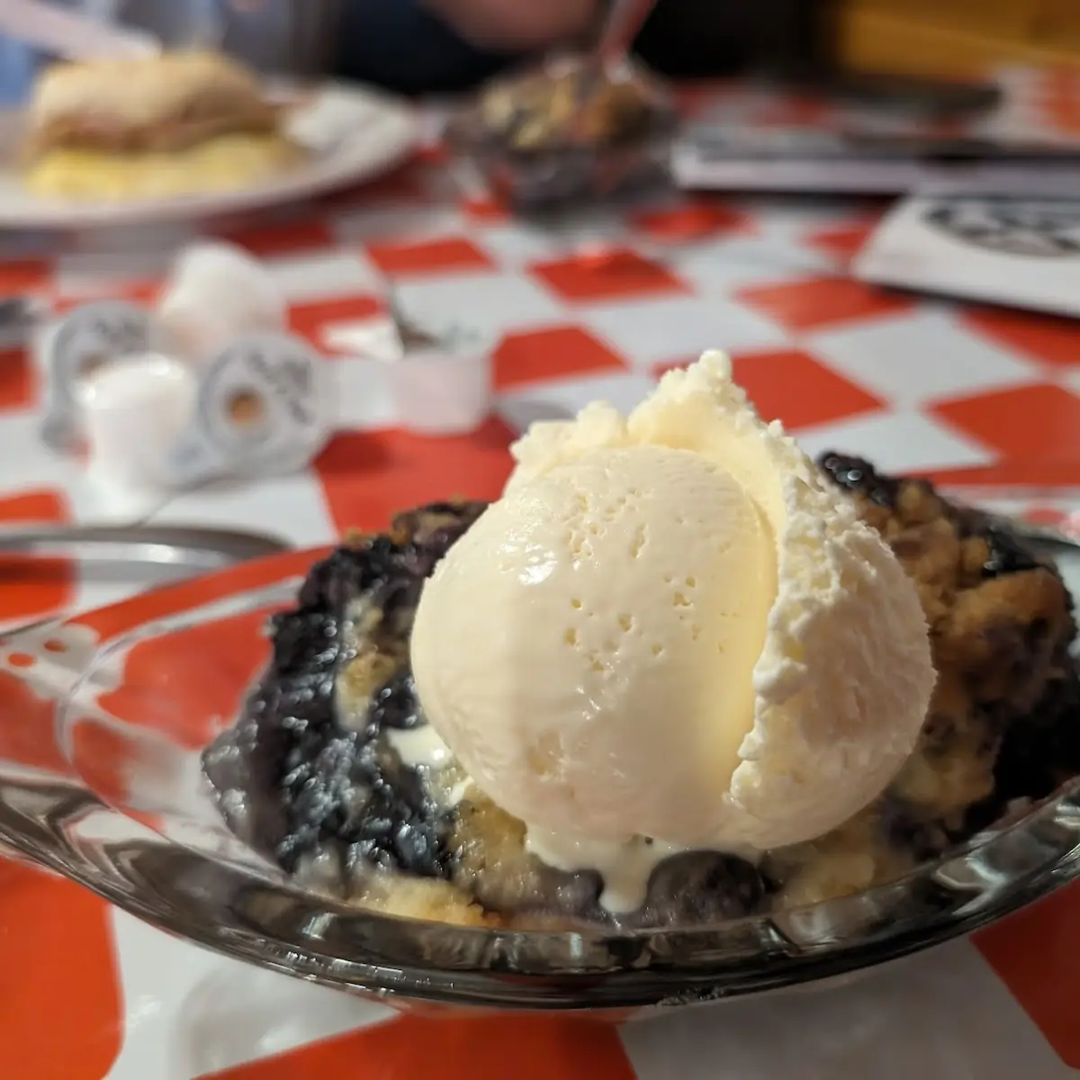 Peach Cobbler a La Mode