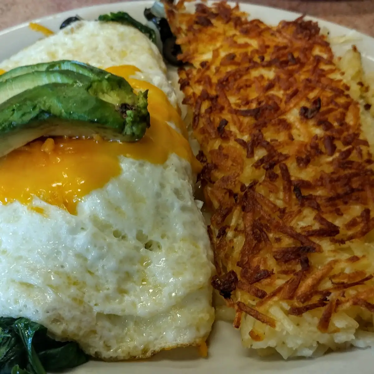 Scrambled Eggs and Hash Browns