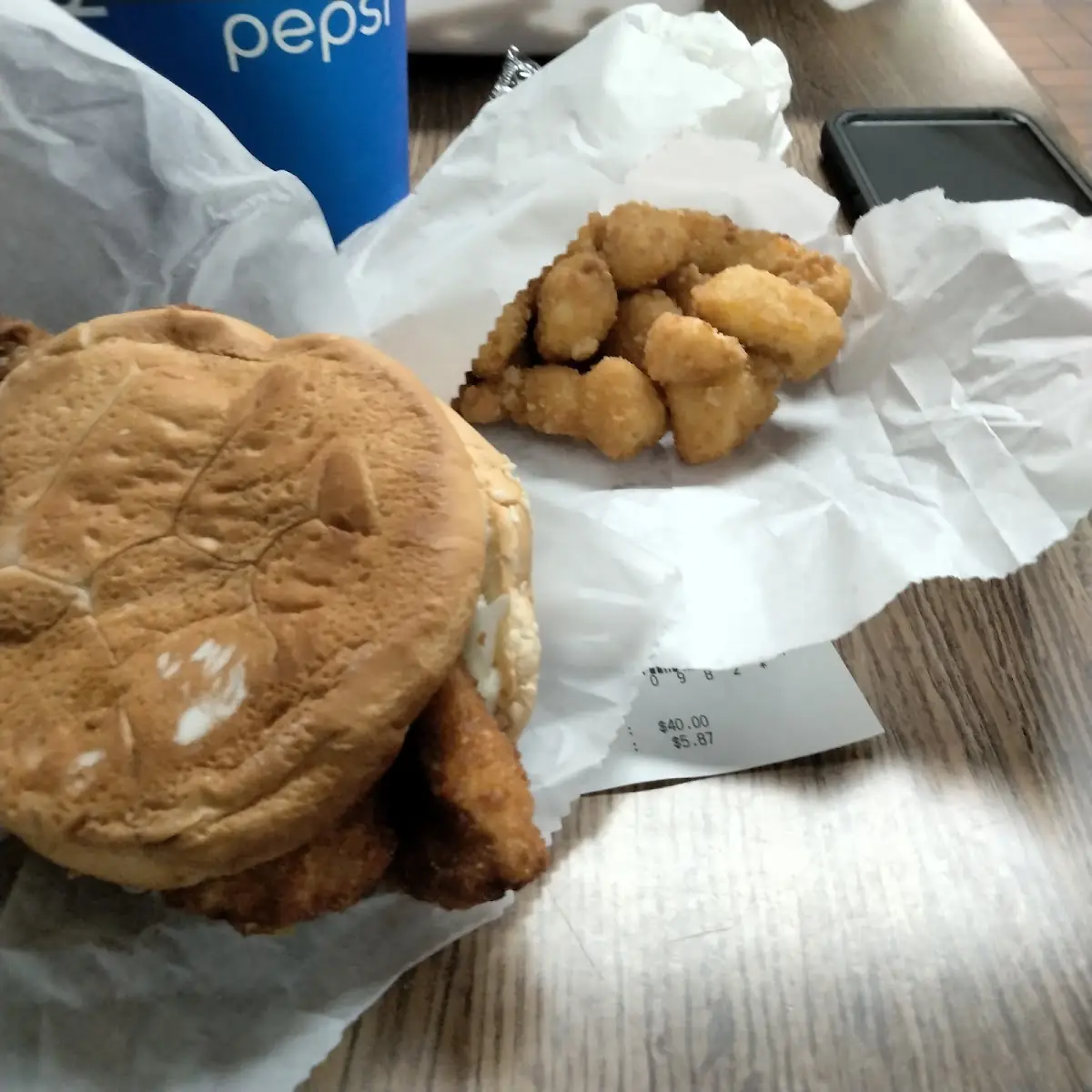 Perch Sandwich and Cheese Curds