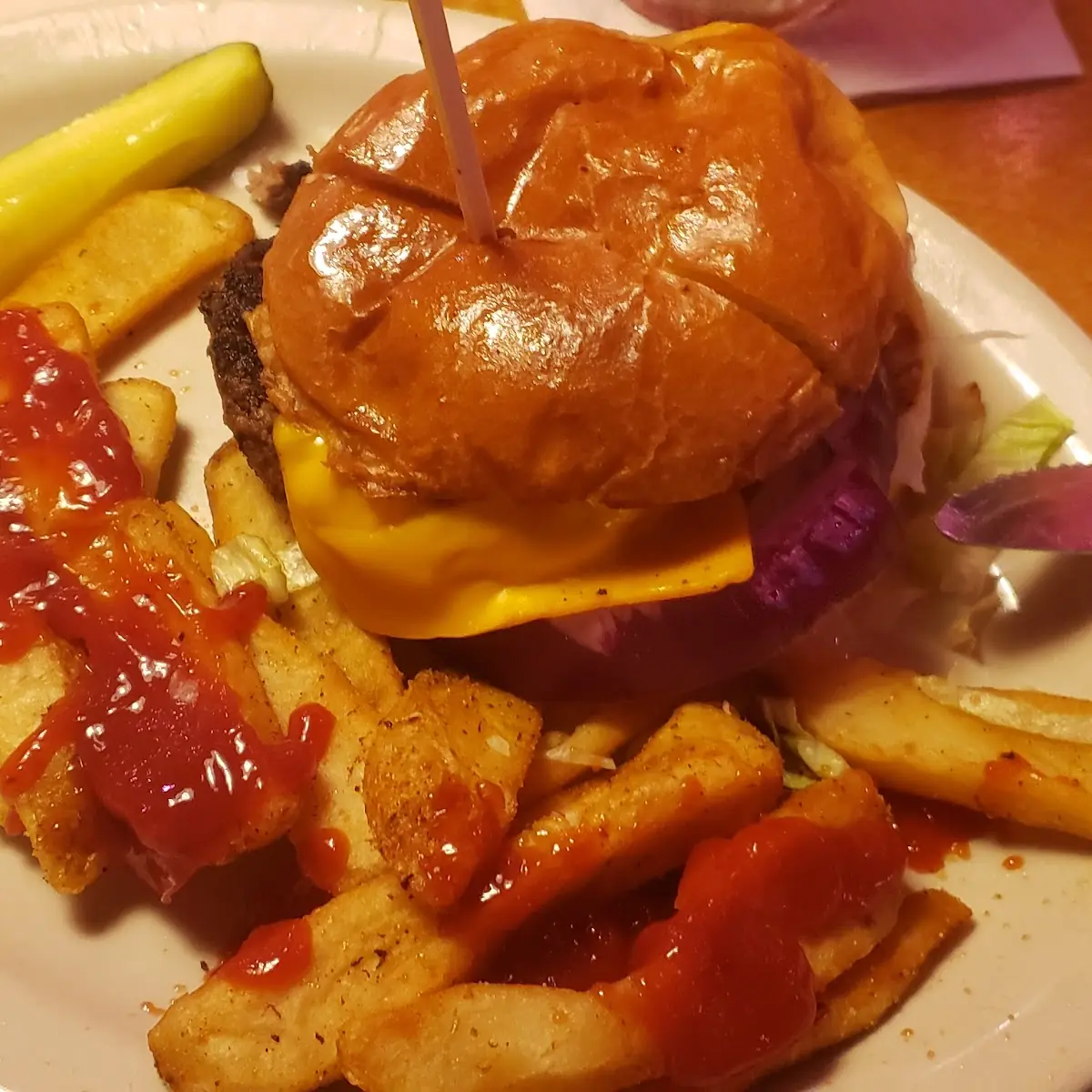 Bacon Cheeseburger and Fries