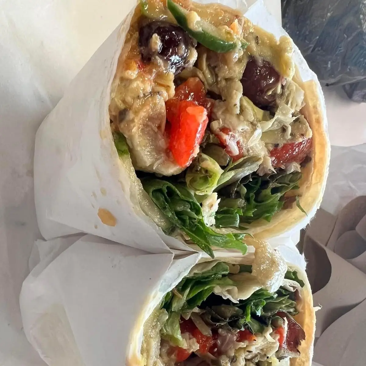 Hot Pesto Chicken Wrap
