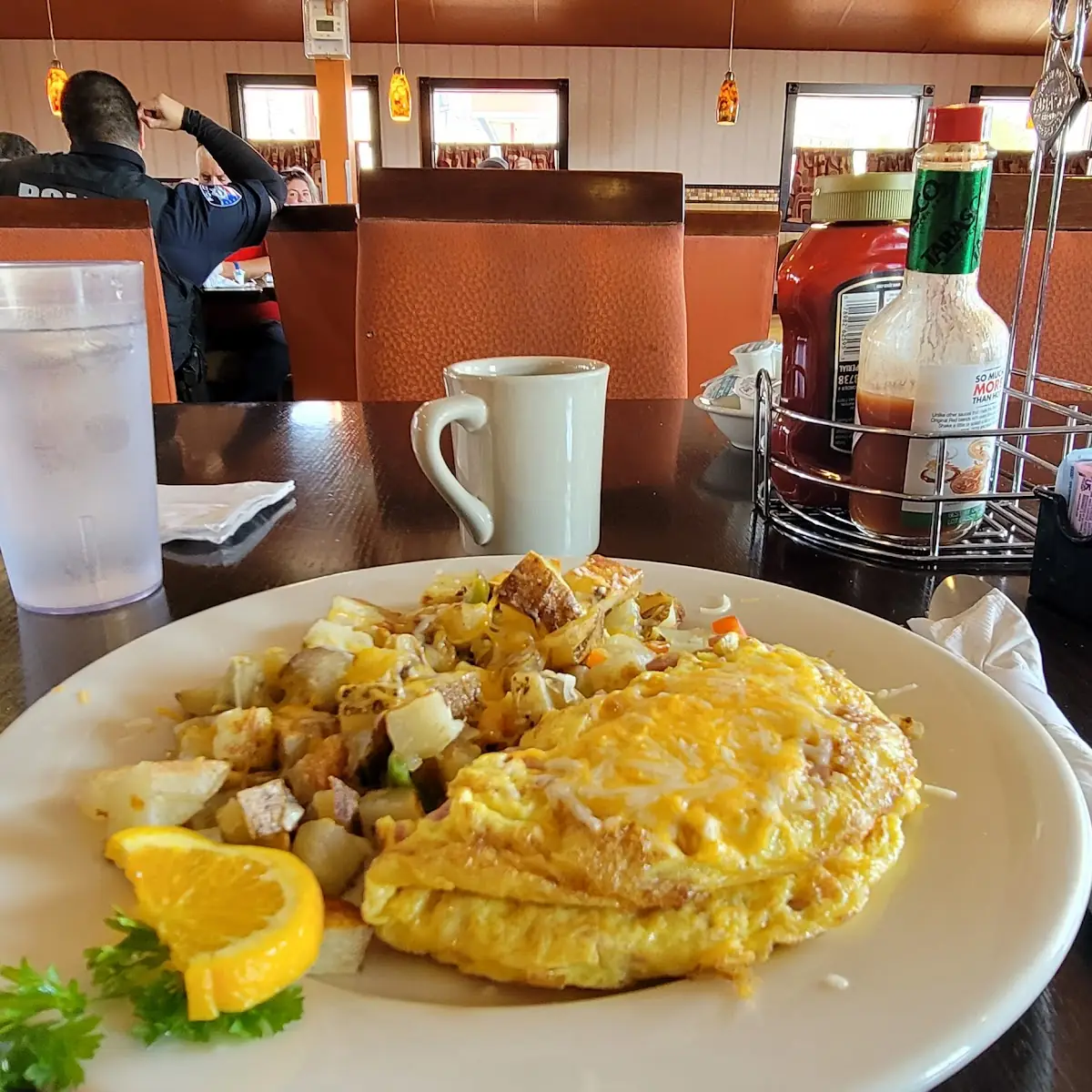 Ham & Cheese Omelette with Home Fries
