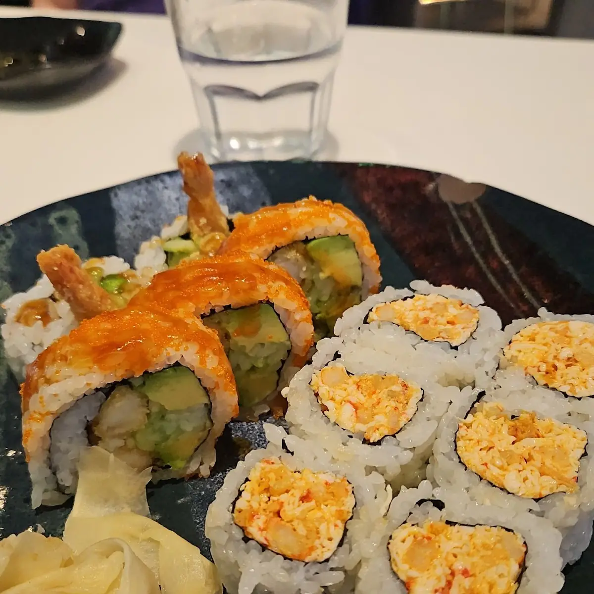 Shrimp Tempura Roll and Crawfish Roll