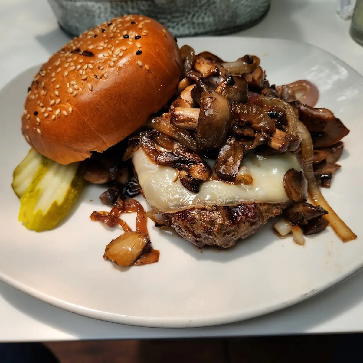 Mushroom Swiss Burger