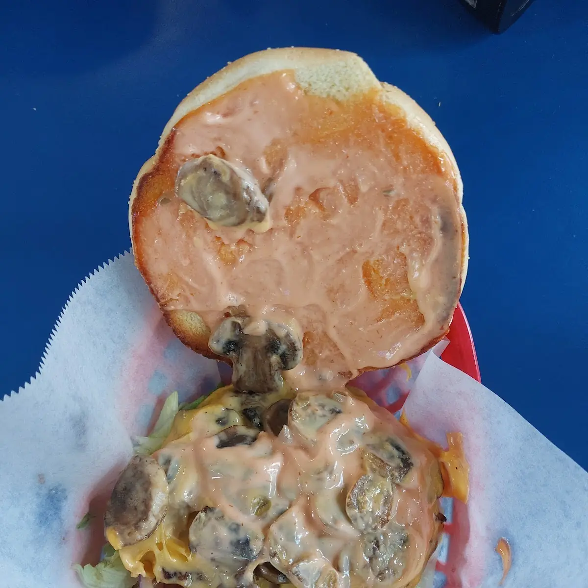 Mushroom Swiss Burger