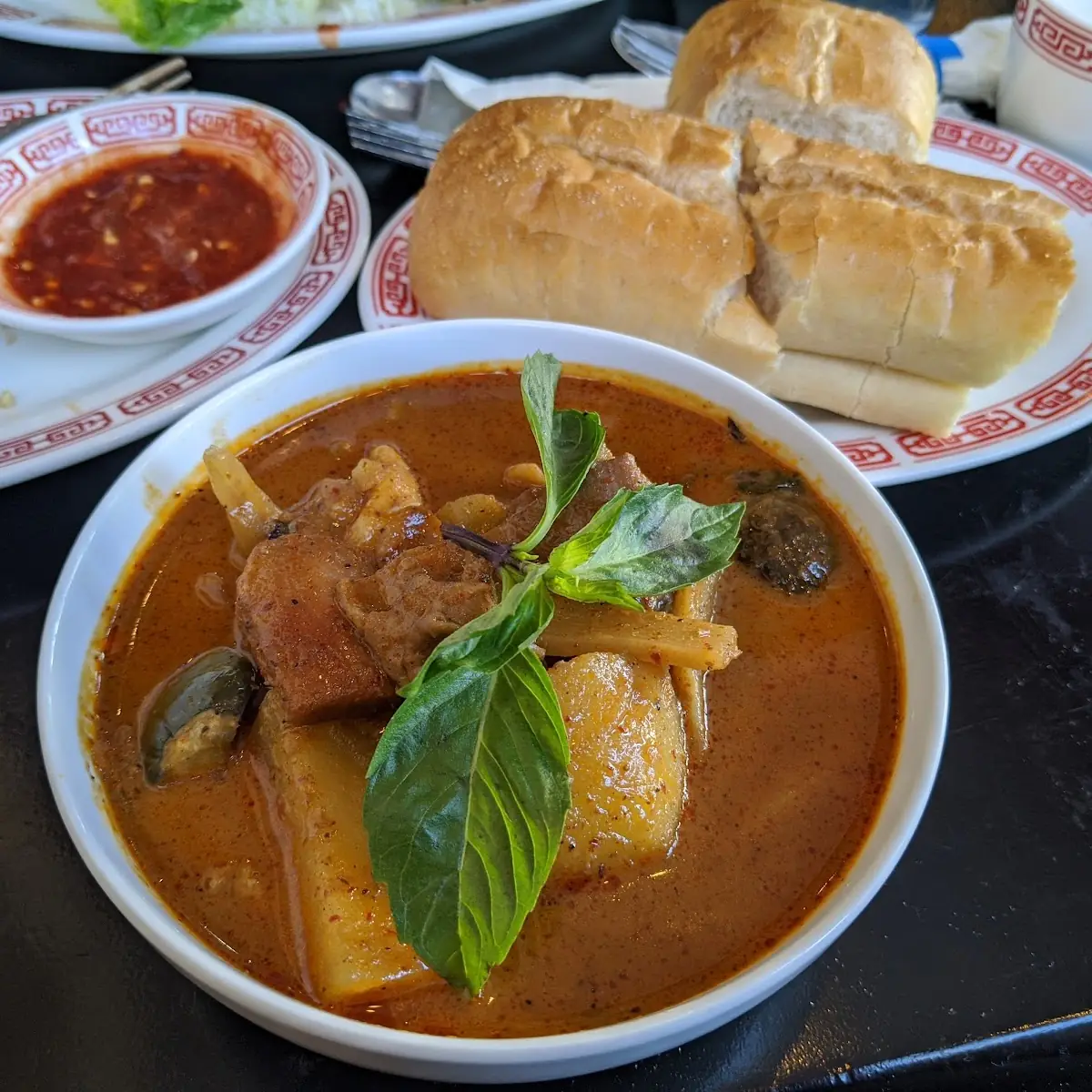 Chicken Curry with French Bread
