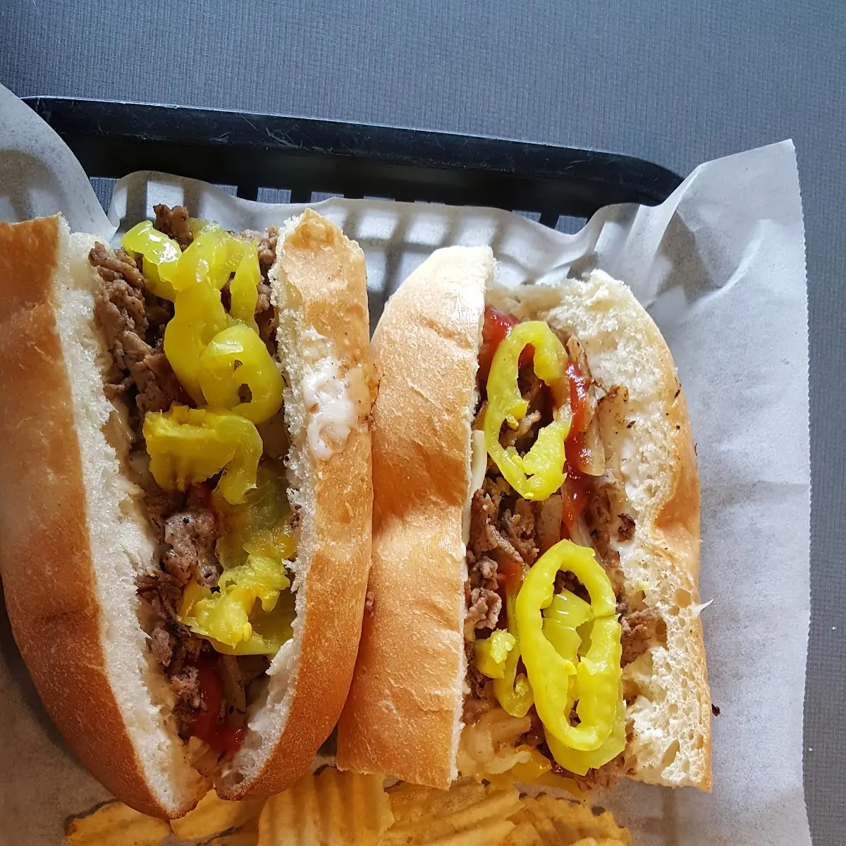 Cheese Steak Ketchup Mild Peppers