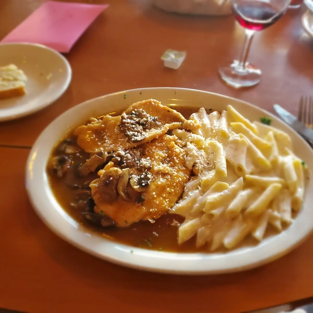 Chicken Marsala & Alfredo Pasta
