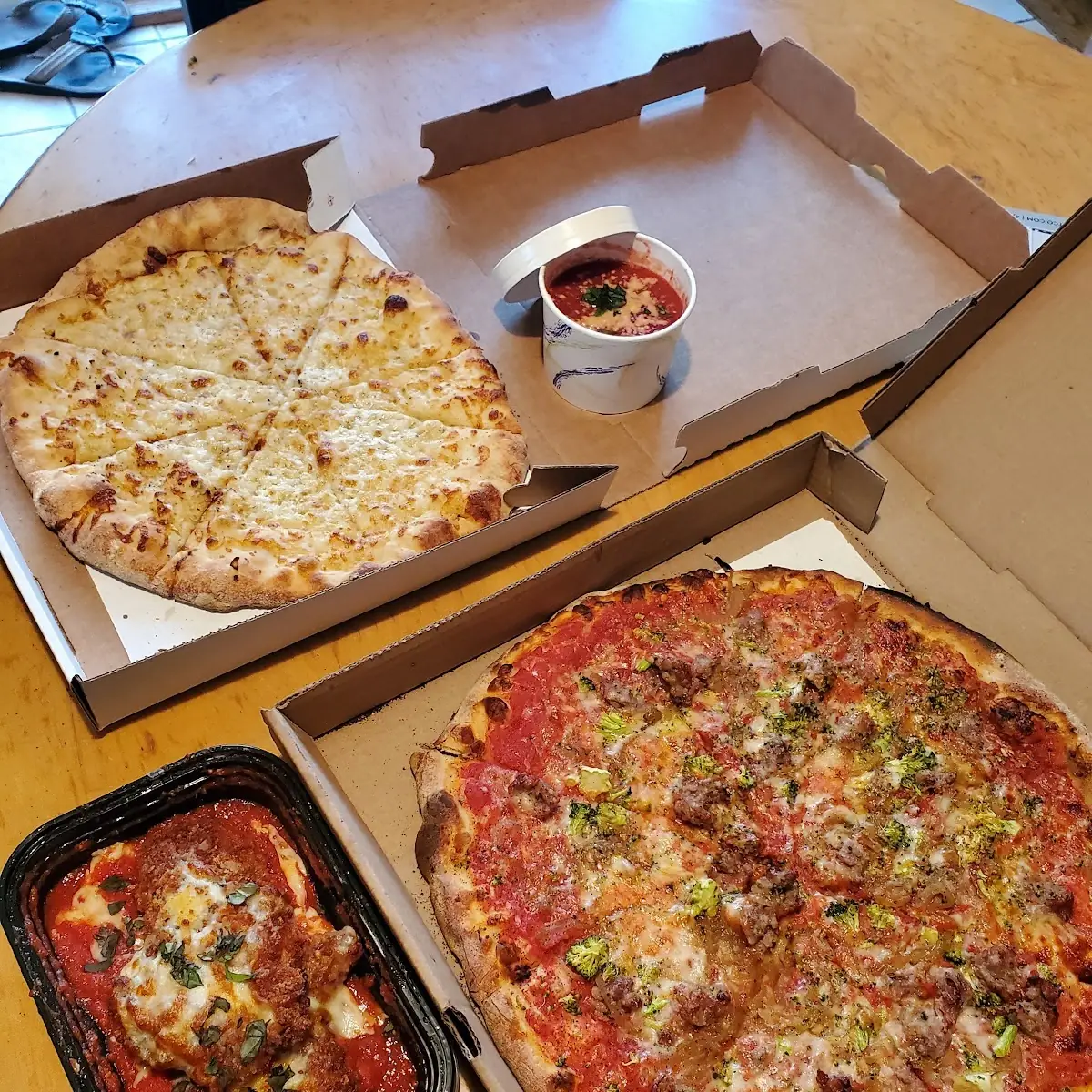 Sausage and Broccoli Pizza