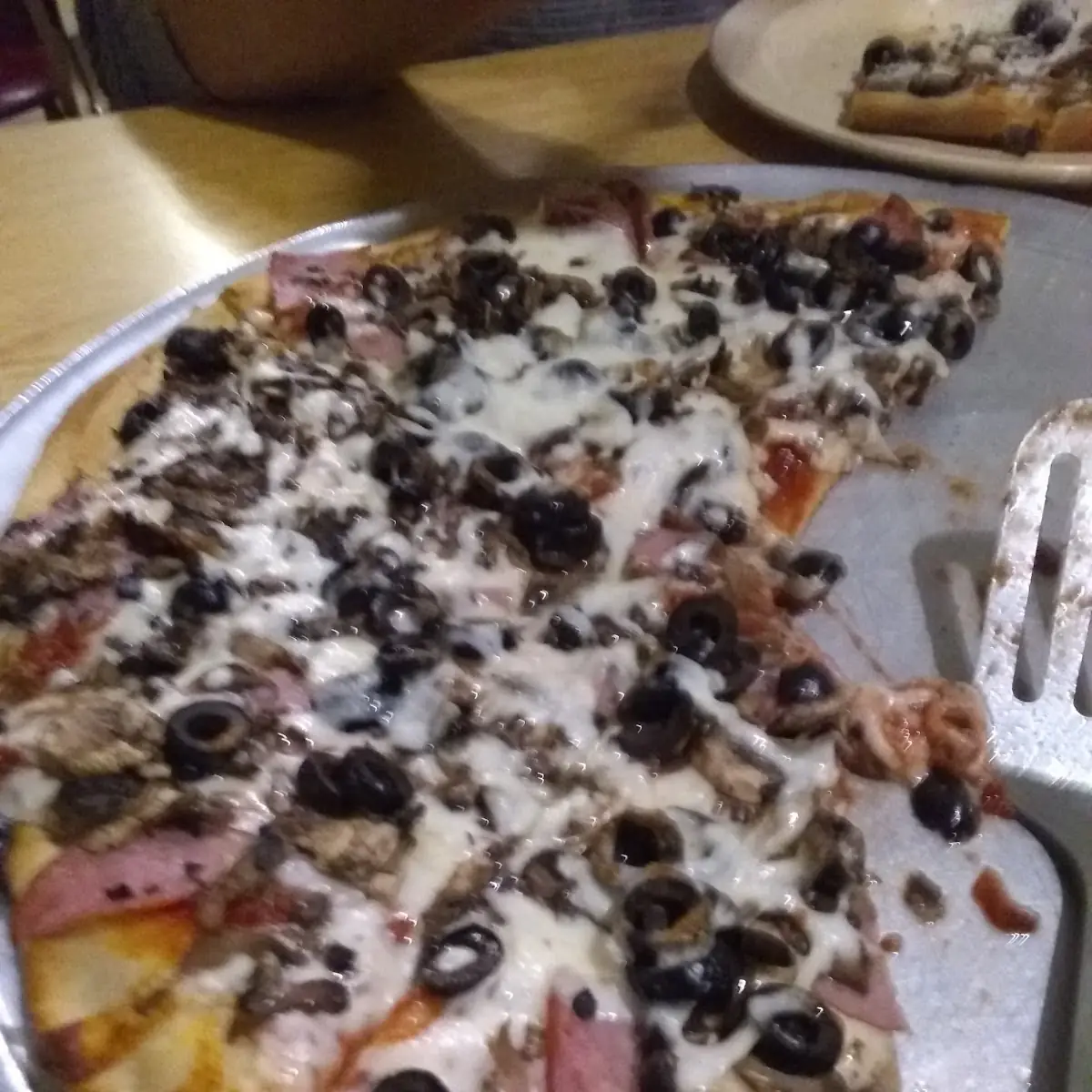 Ham Olive Mushroom Pizza