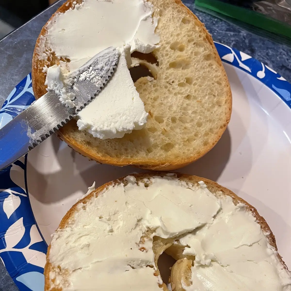 Sesame Bagel with Cream Cheese