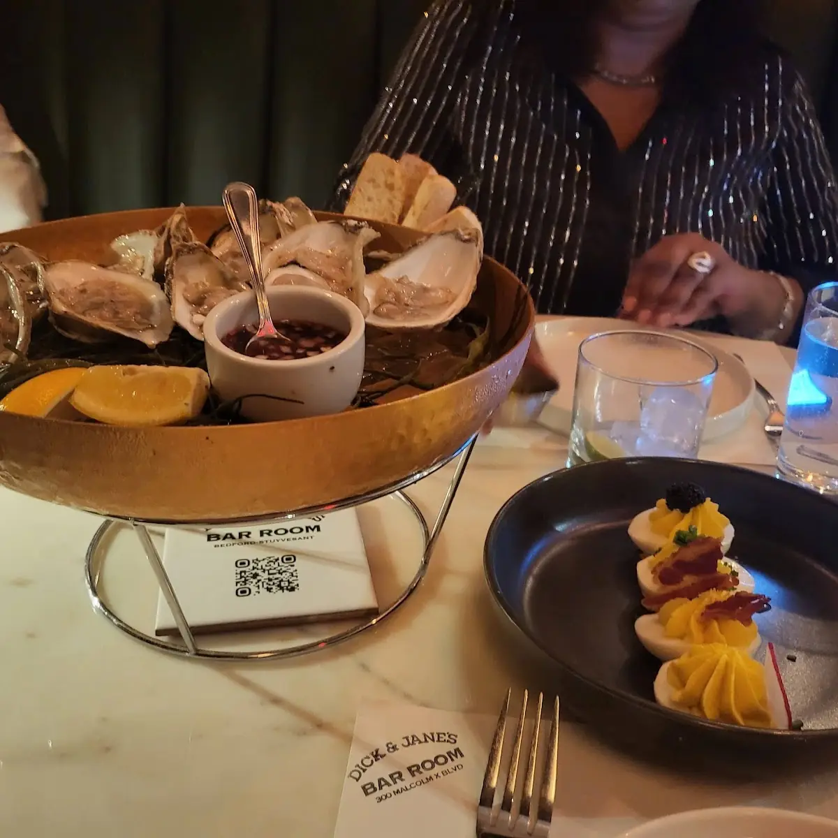 Raw Oysters Deviled Eggs