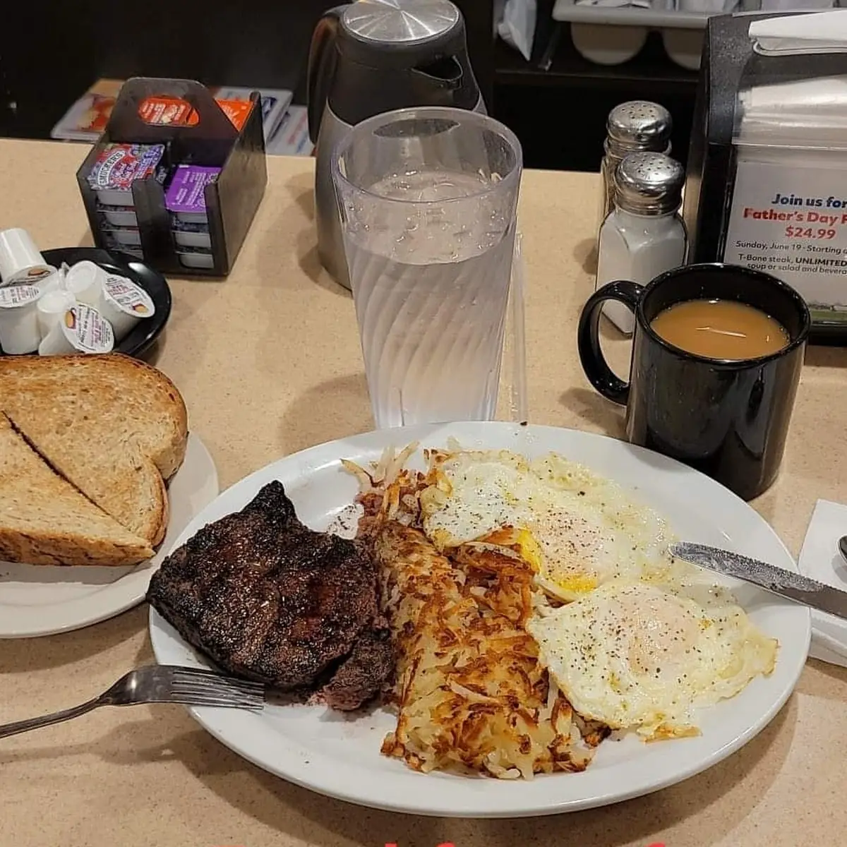 Country Fried Steak and Eggs
