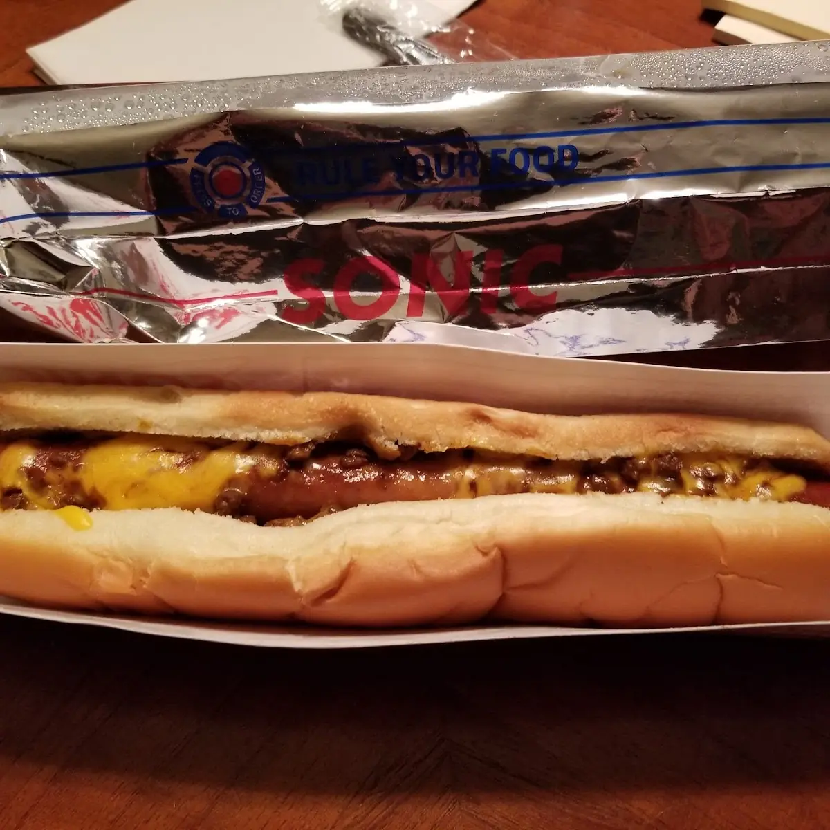 Foot Long Chili Cheese Dog