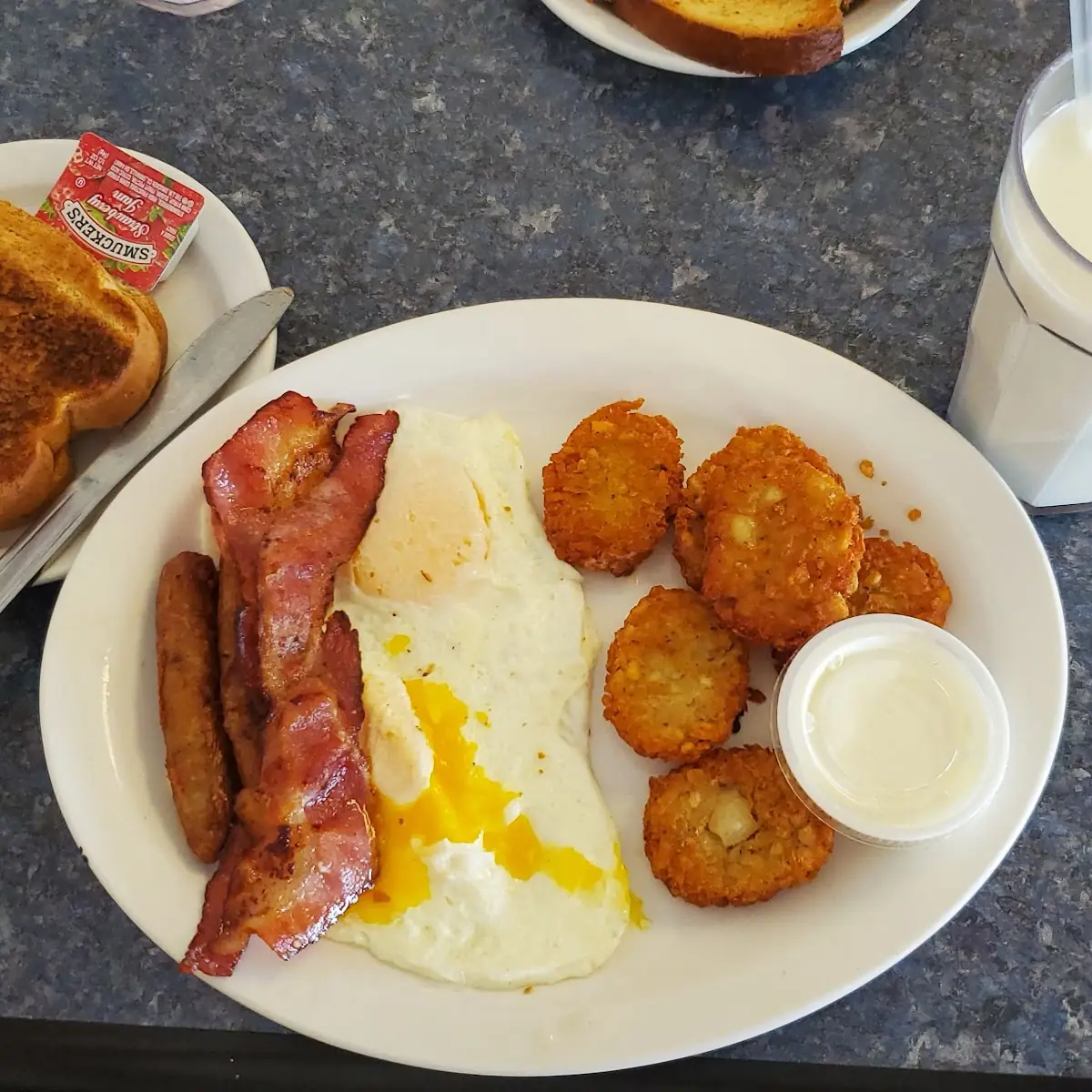 Eggs Bacon Sausage Hash Browns