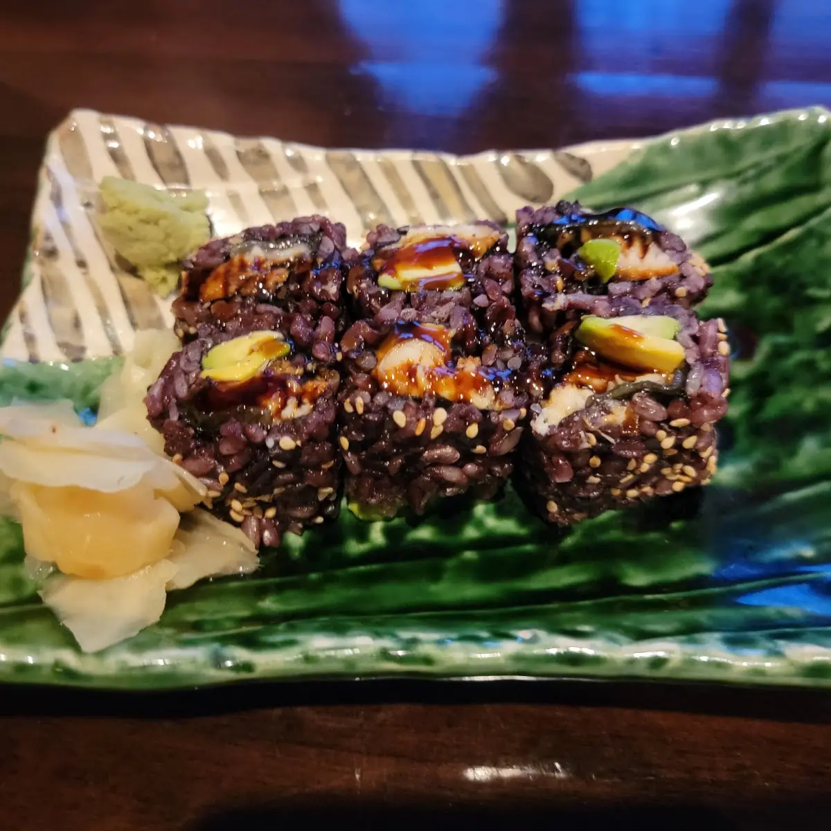 Eel Avocado Roll with Brown Rice