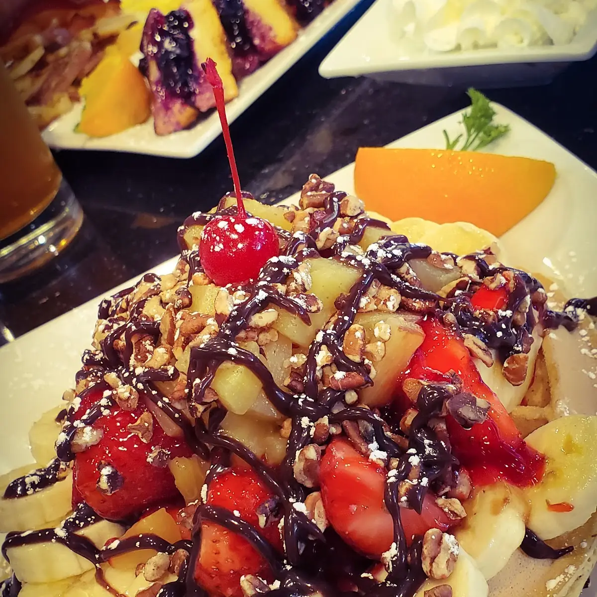 Banana Split Waffle