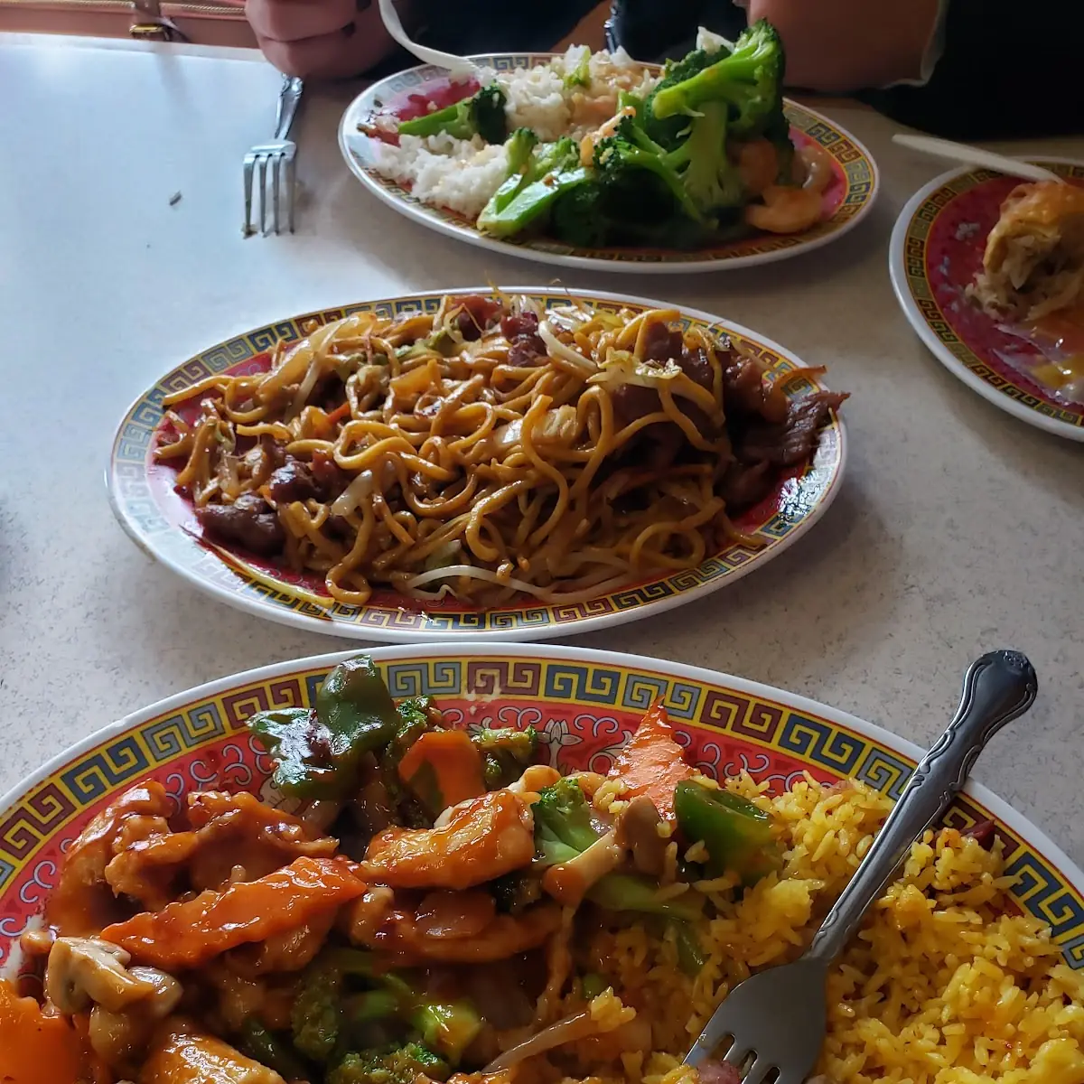 Szechuan Chicken and Beef Lo Mein