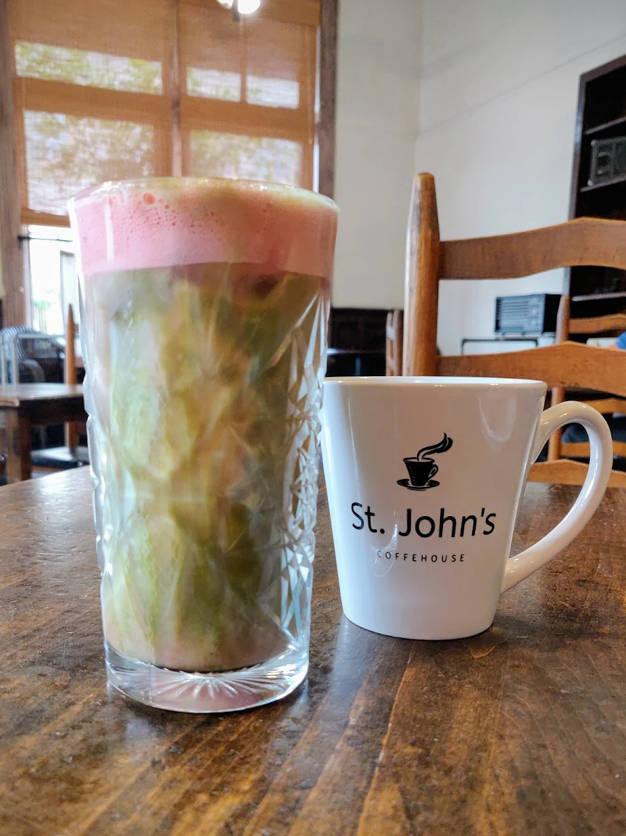 Iced Matcha with Strawberry Cold Foam