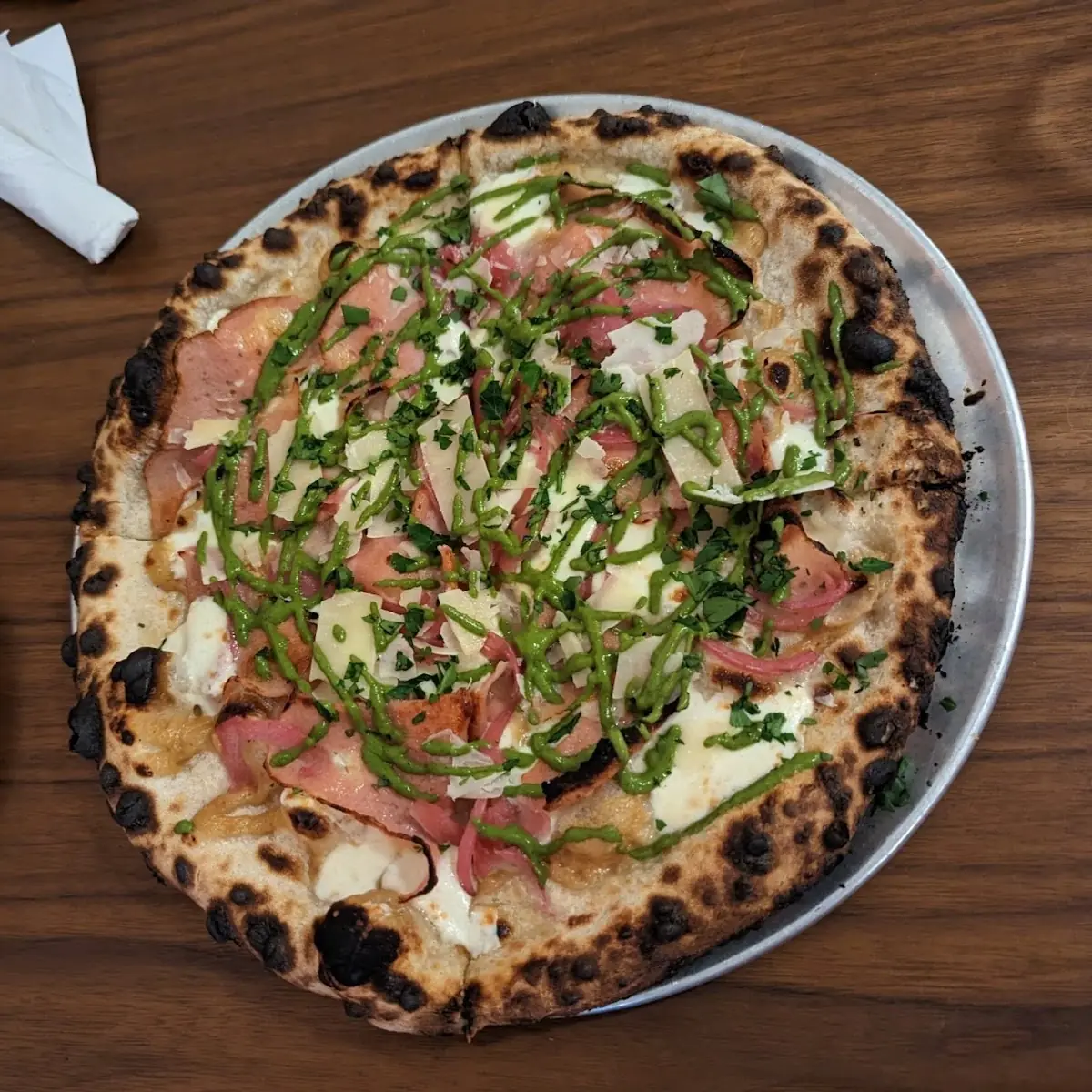 Wood Fired Mushroom and Olive Pizza