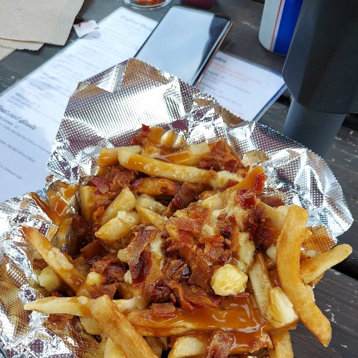 Chili Bacon and Cheese Curd Fries