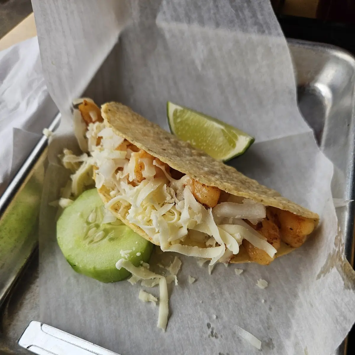 Hard Taco with Shrimp