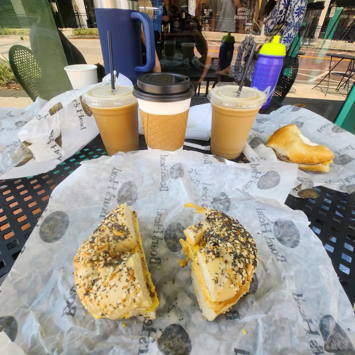 Everything Bagel with Sausage Egg and Cheese