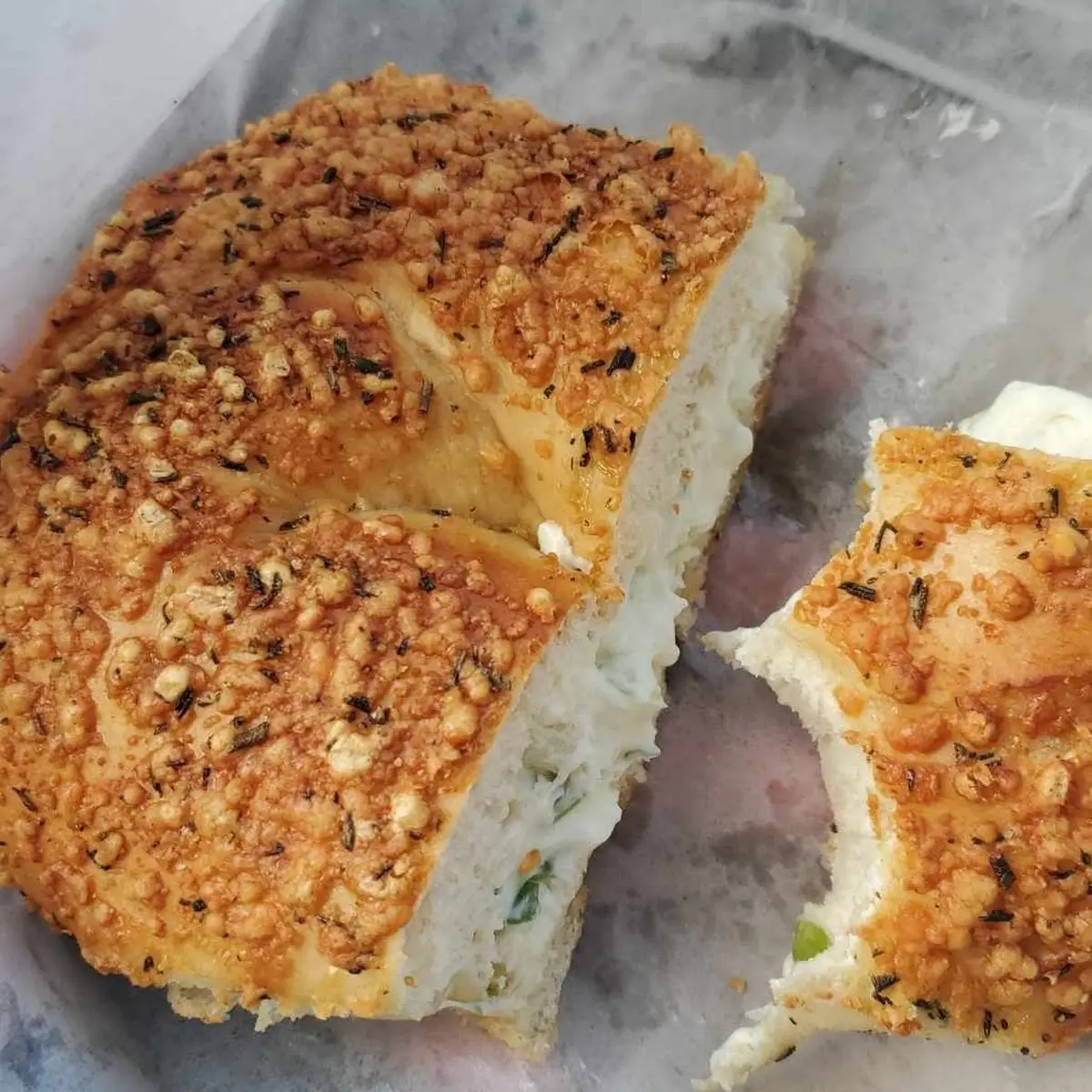 Parmesan Bagel Toasted