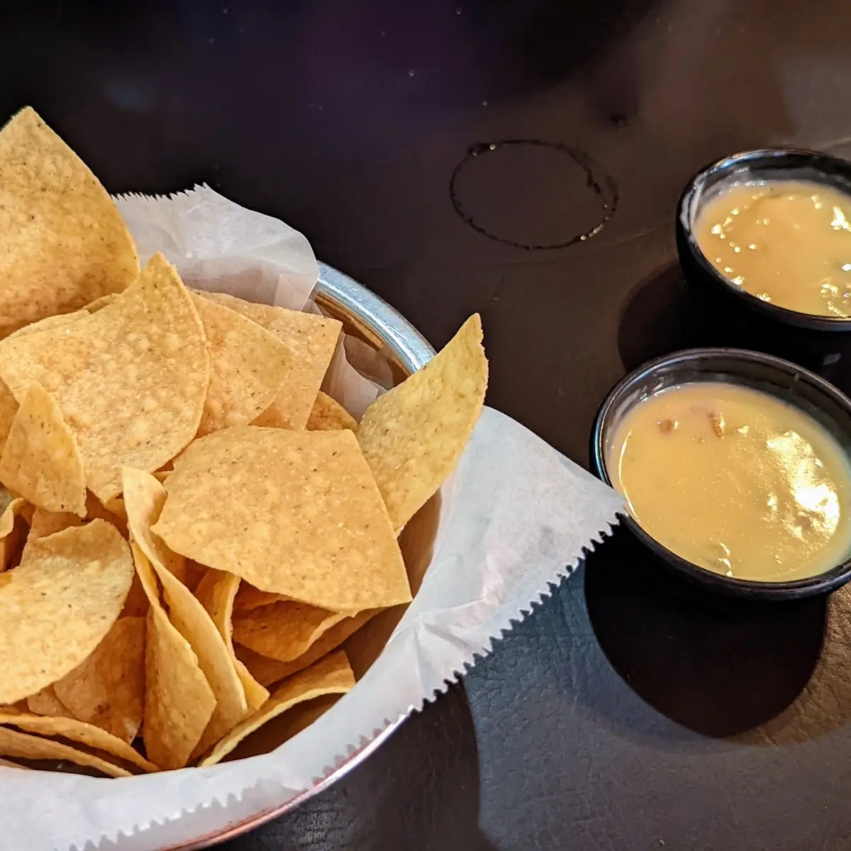 Chips Salsa and Queso