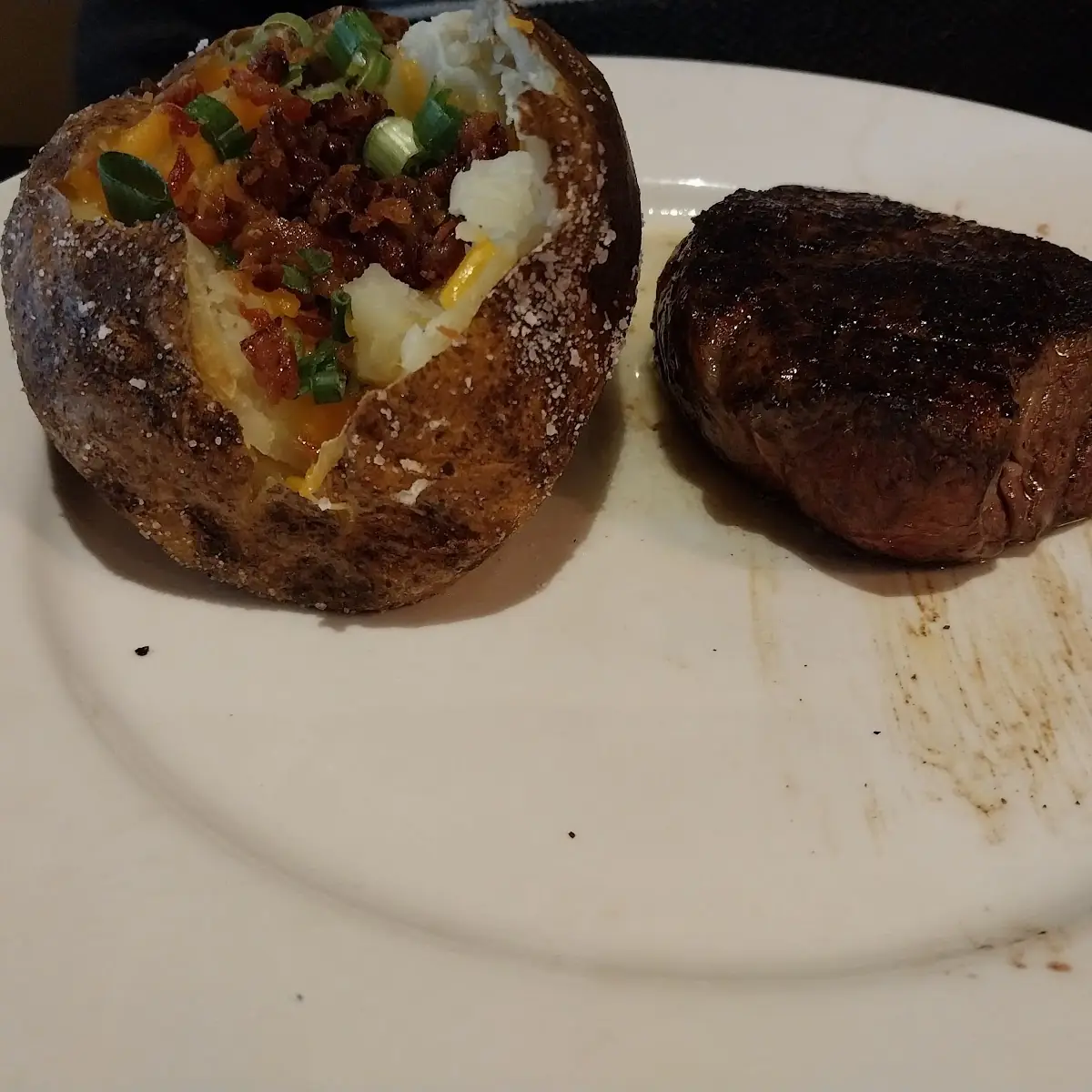 Ribeye with Loaded Baked Potato