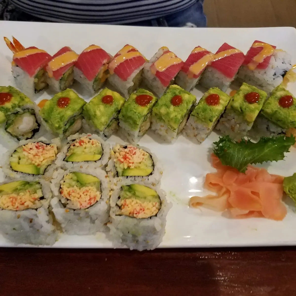 Sushi Rolls and Shrimp Tempura