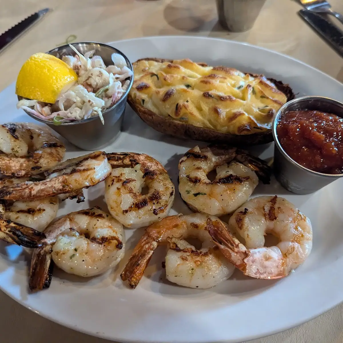 Grilled Shrimp with Twice Baked Potato