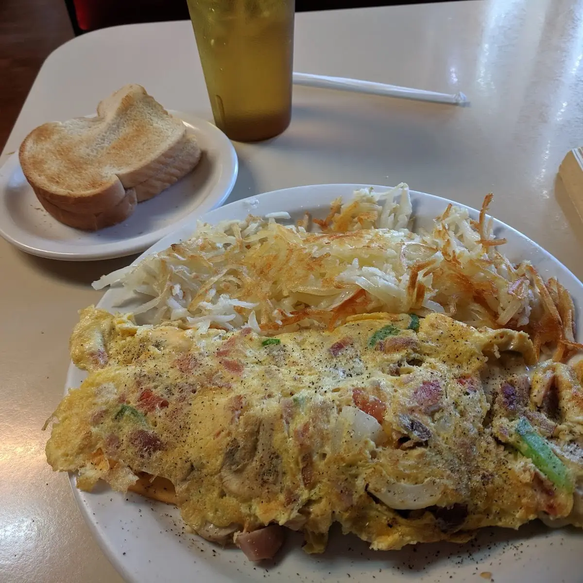 Omelette with Hash Browns