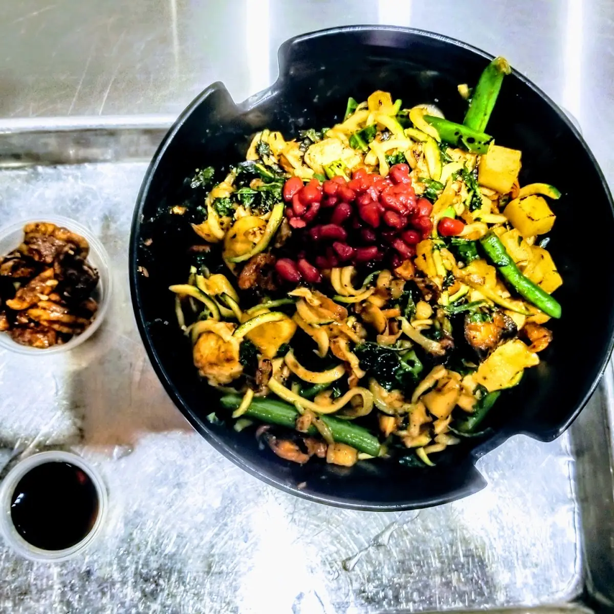 Fall Harvest Zucchini Noodle Bowl