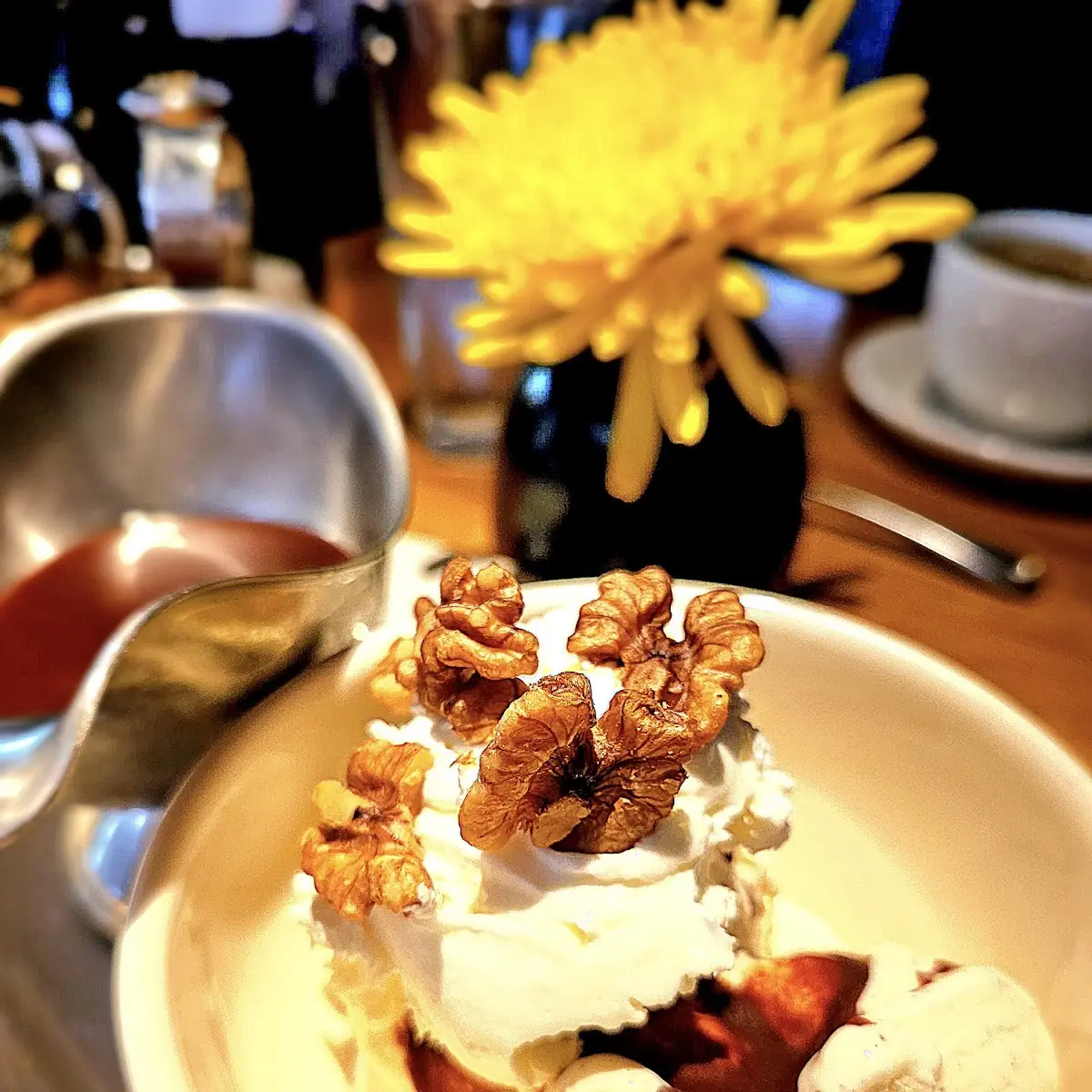 Hot Fudge Sundae with Toasted Almonds