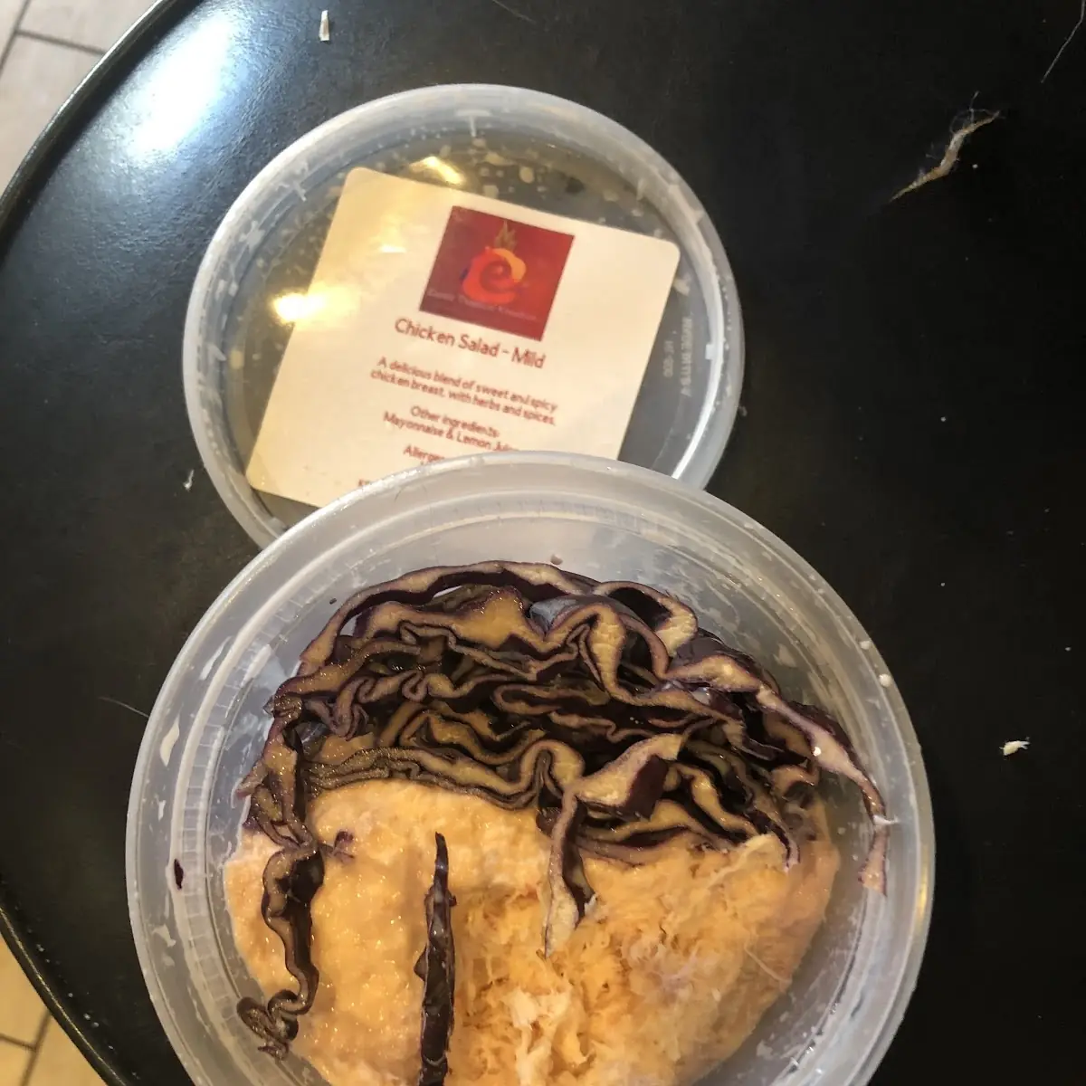 Chicken Herb Salad Purple Cabbage Decor