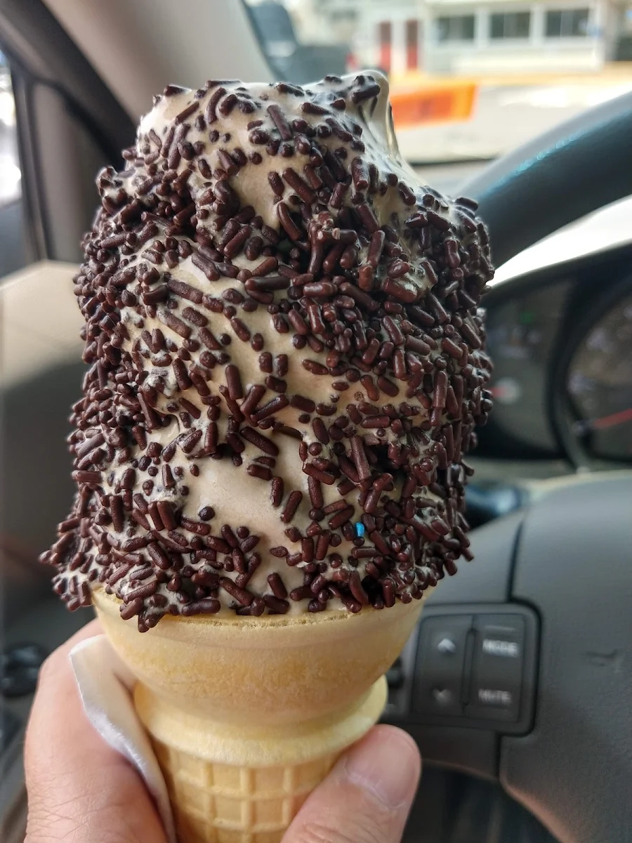 Coffee Soft Serve with Jimmies