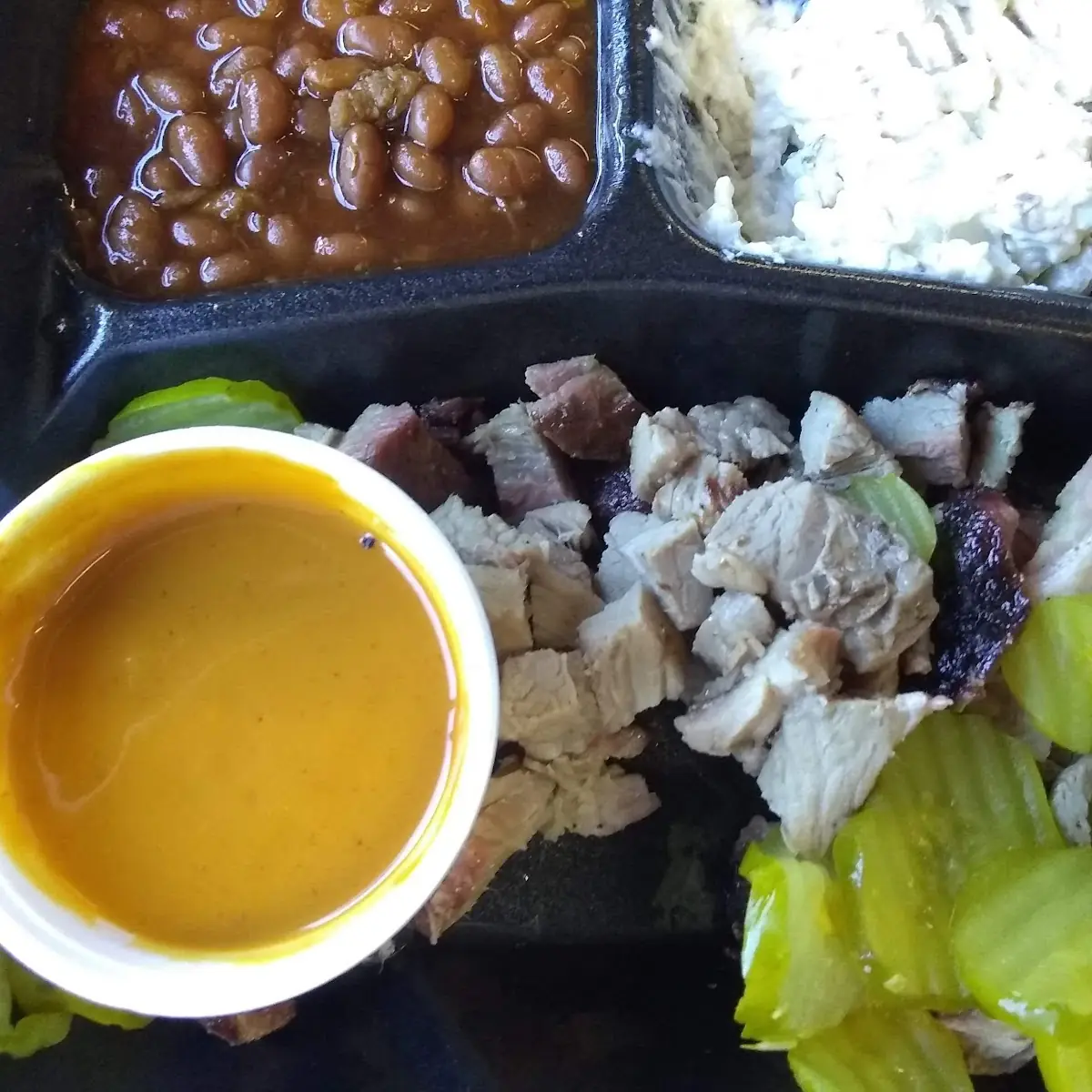 Chopped Pork Cole Slaw Beans