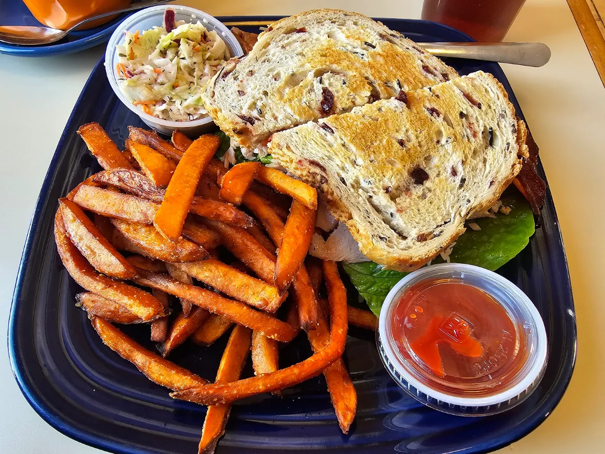 Turkey Bacon Melt on Wild Rice Bread