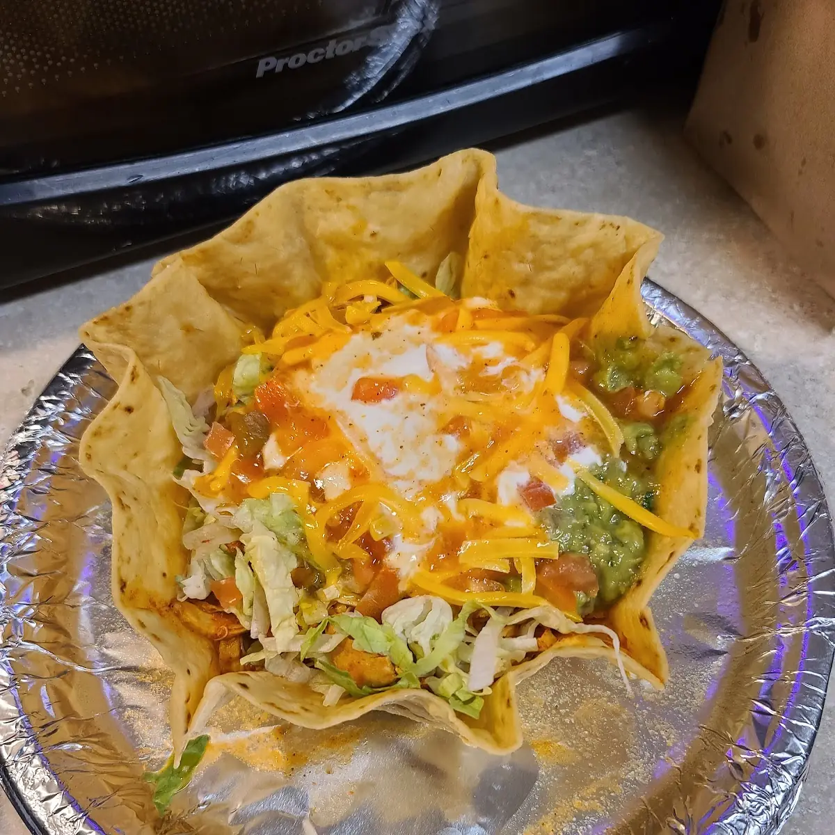 Shredded Chicken Taco Salad