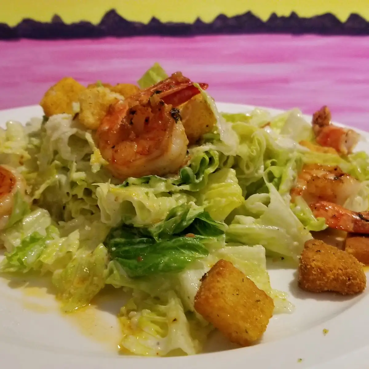 Caesar Salad with Shrimp
