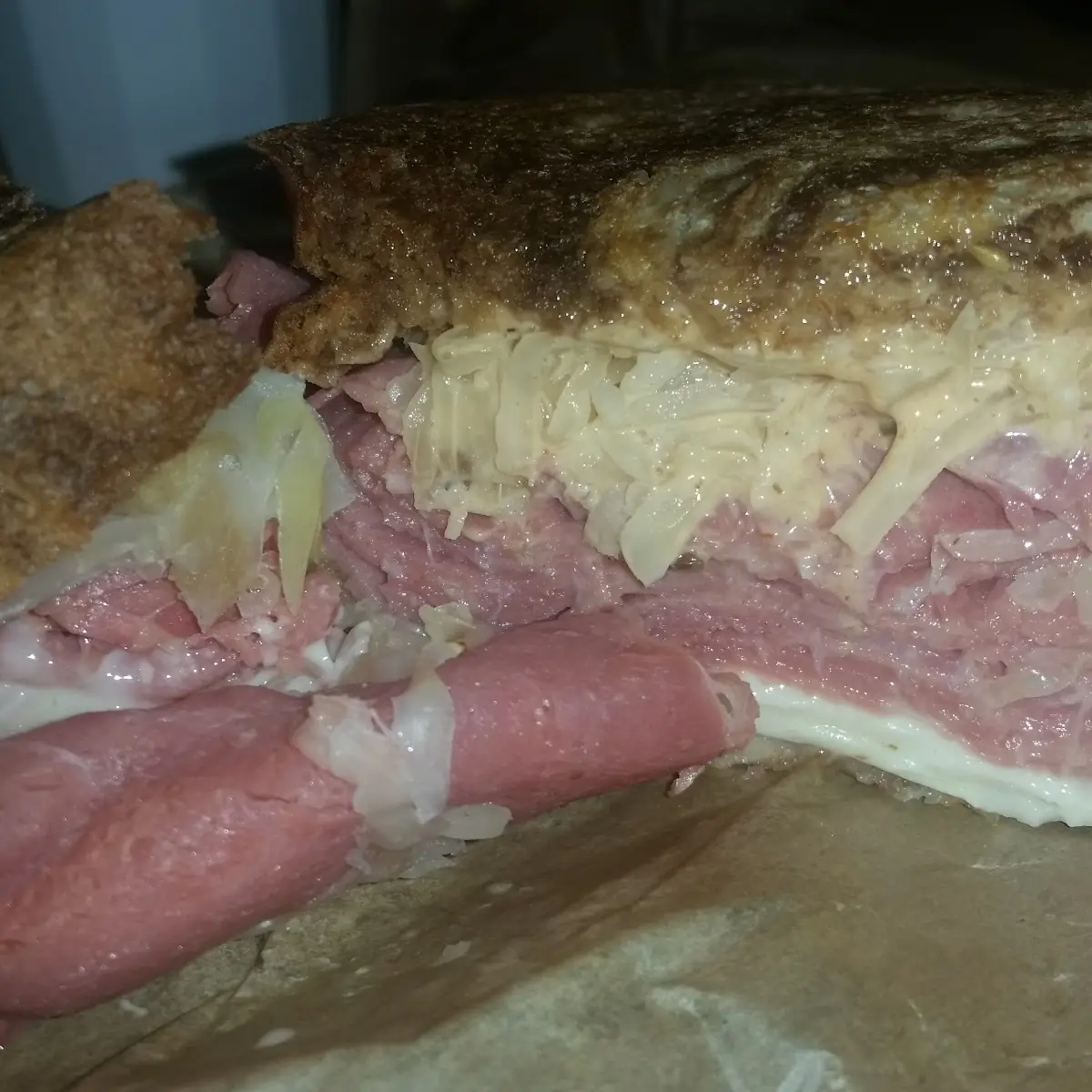 Double Stack Reuben Sandwich