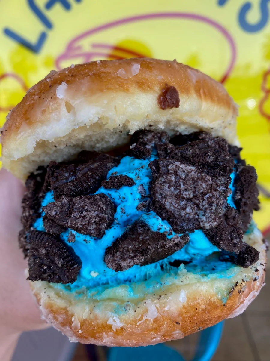 Oreo Cookie Monster Donut Sandwich