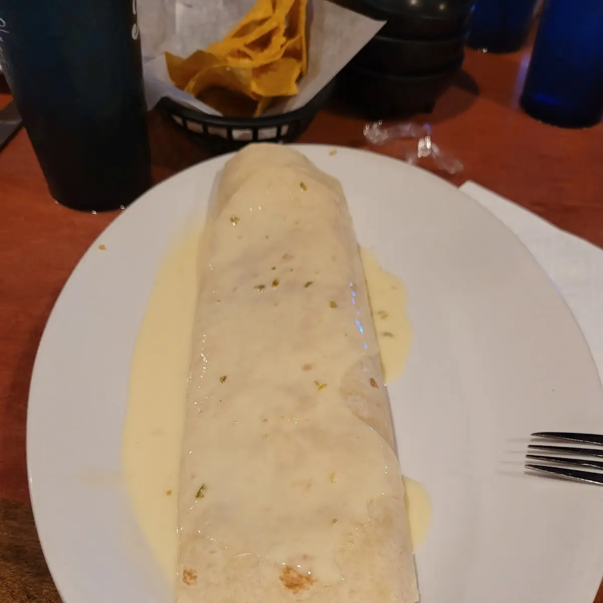 Bean Burrito with White Cheese