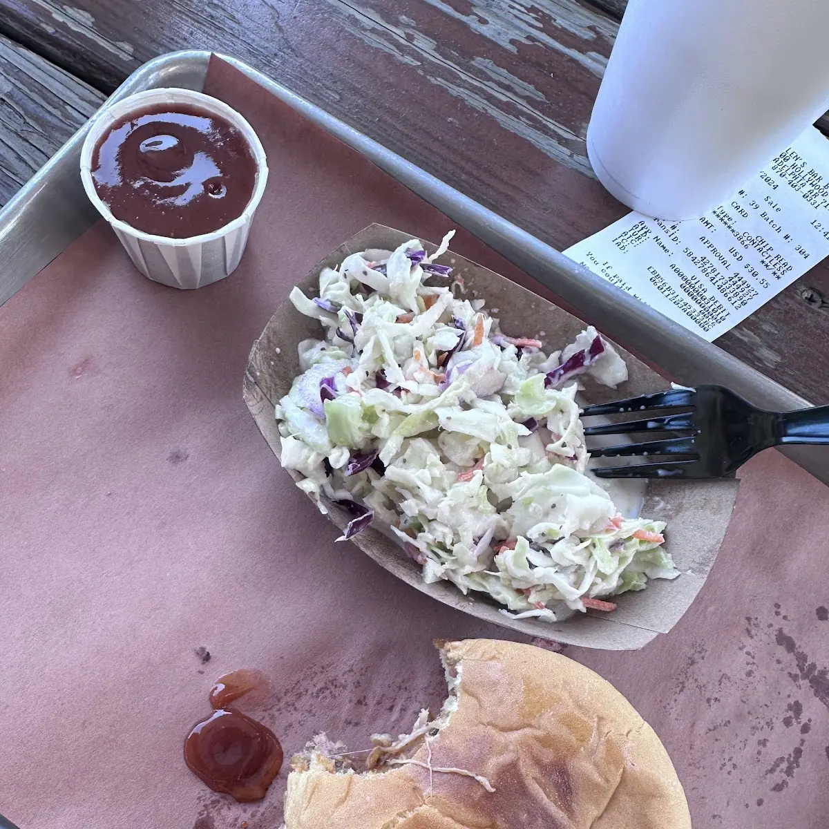 Pulled Pork Sandwich and Salad