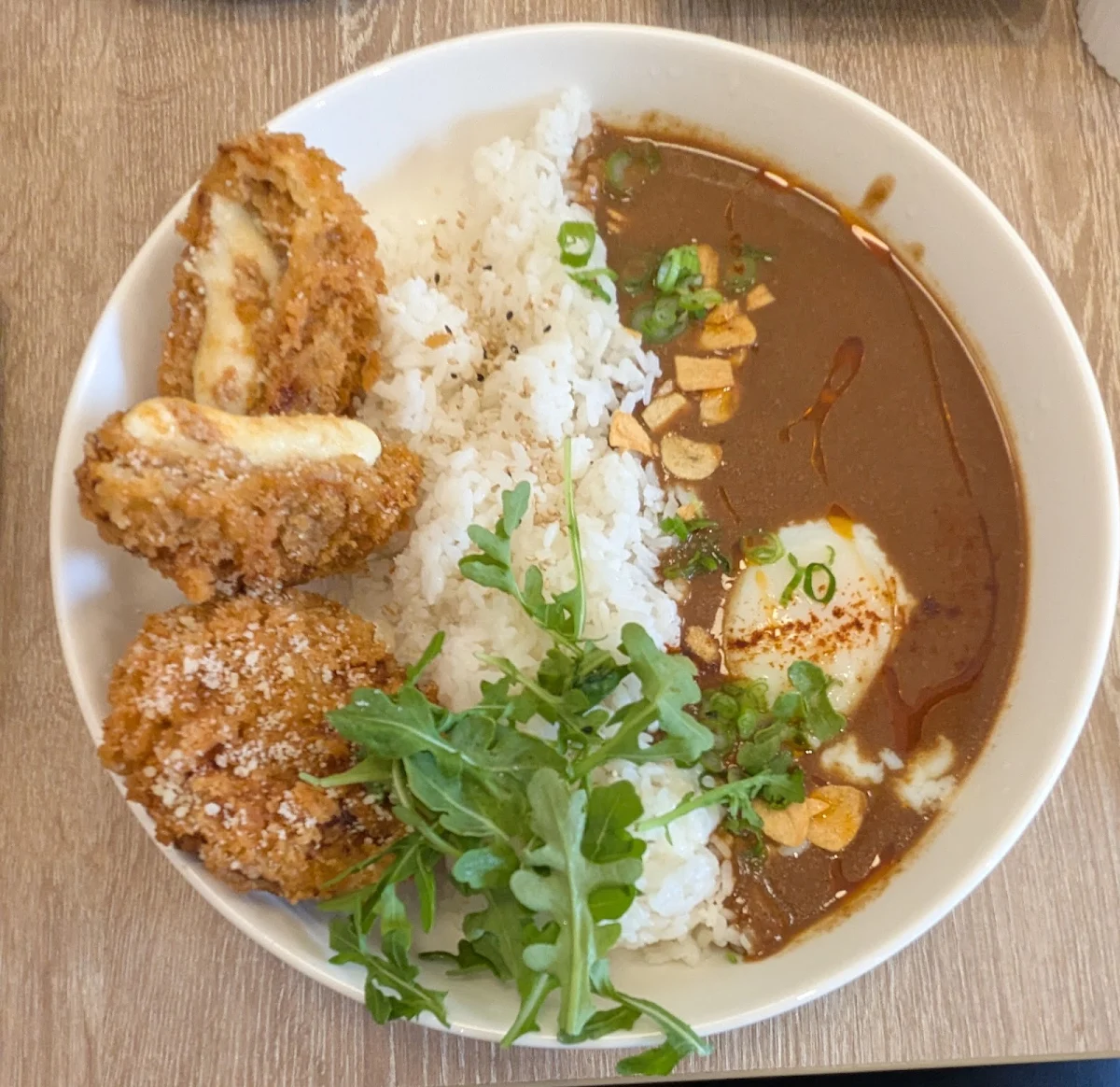 Cheese Menchi Curry Rice