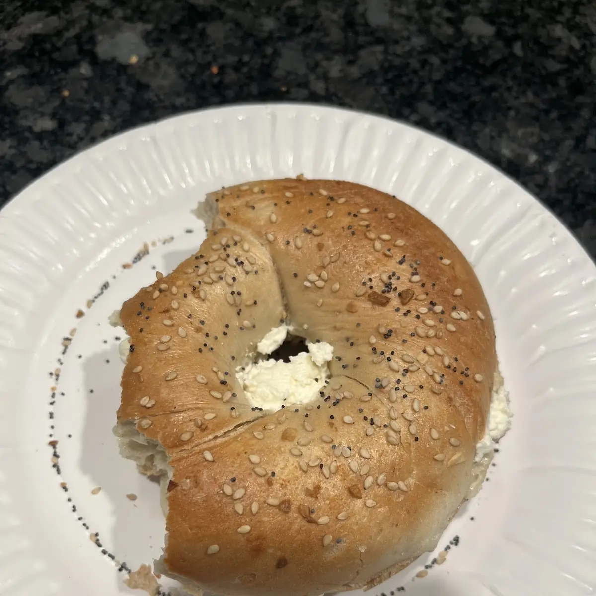Low Carb Everything Bagel with Cream Cheese