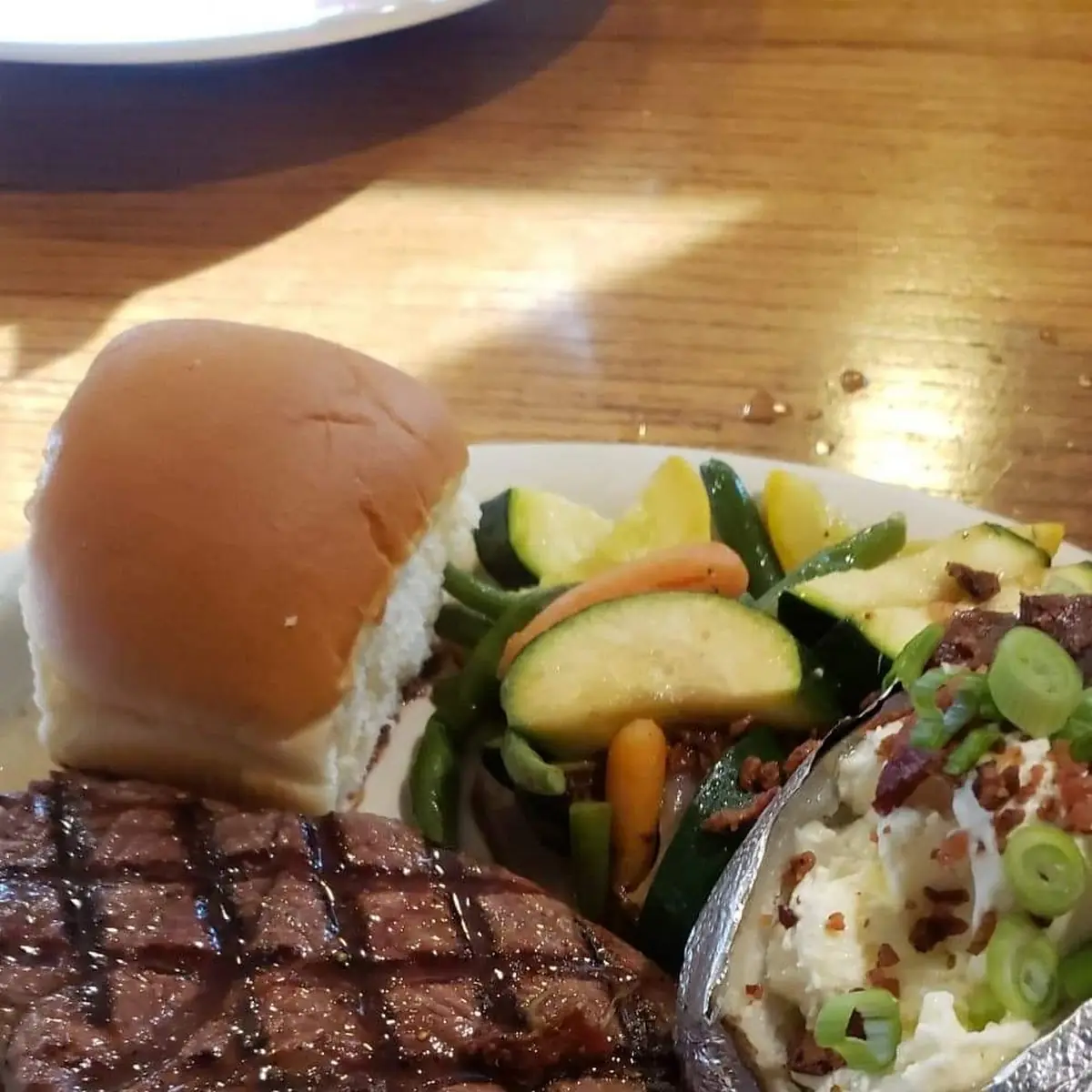 Cowboy Ribeye with Veggies Mashed Potatoes and Gravy