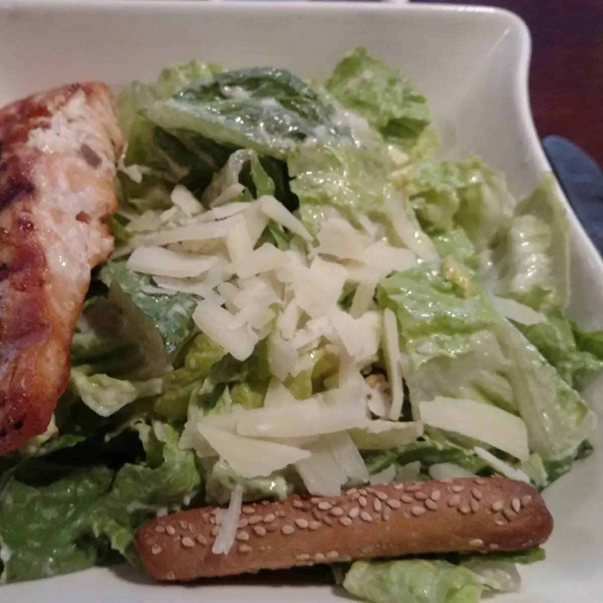 Caesar Salad with Salmon